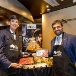 IMG-7852 Dr Justin Lee and Sanjay Boothalingam showing the halal Australian lamb products