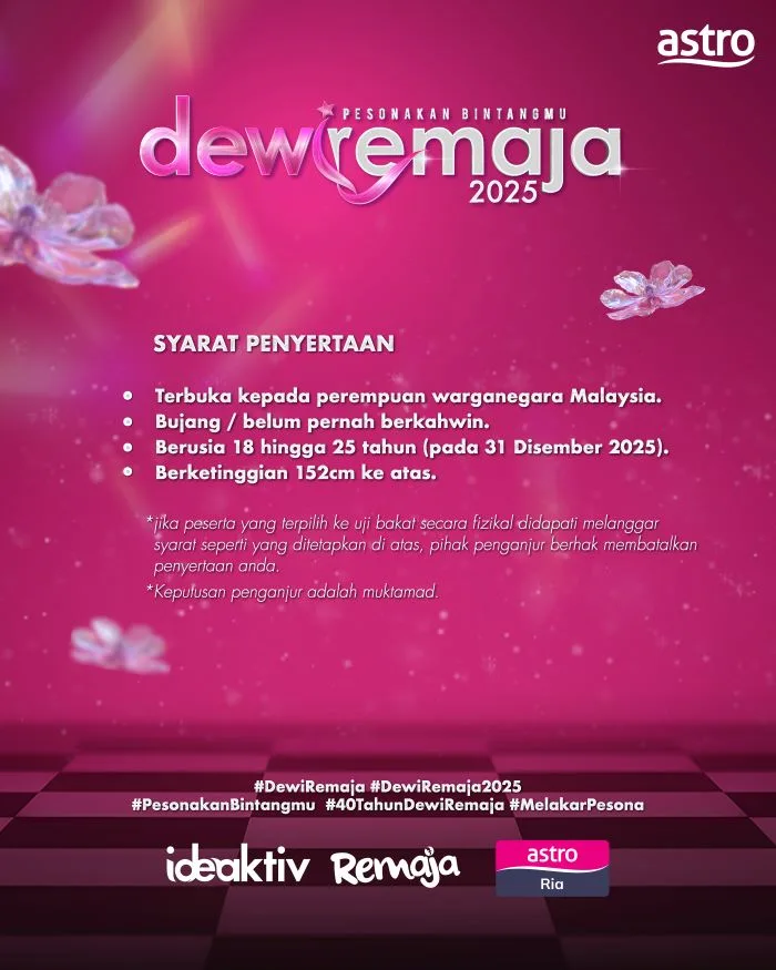 Adakah Anda Dewi Seterusnya? Pencarian Dewi Remaja 2025 Kini Bermula, Legasi 40 Tahun Berterusan!