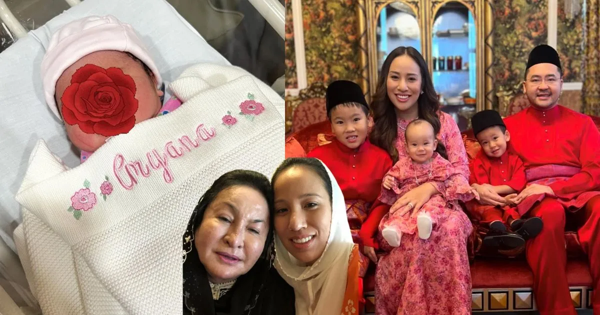 Aryana Myra-Rose Daniyar Cucu Baru Datin Seri Rosmah, Yana Najib Timang Anak Ke-4 Lebih Awal!
