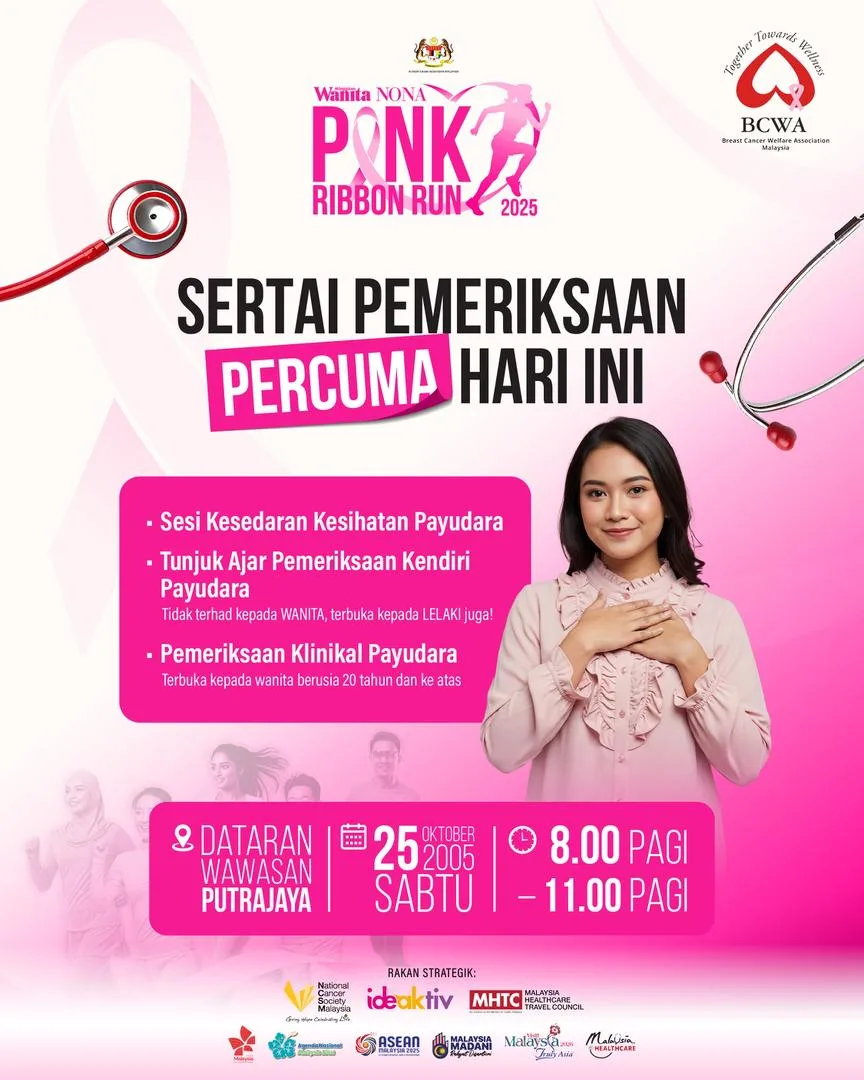 Ayuh Raikan Pink Ribbon Run 2025, Acara Larian Paling Menyeronokkan Demi Selamatkan Nyawa Wanita!
