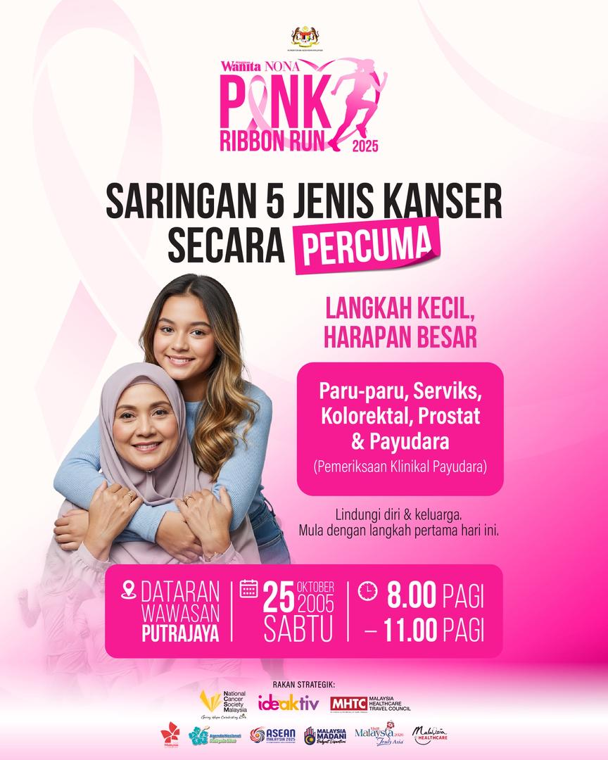 Ayuh Raikan Pink Ribbon Run 2025, Acara Larian Paling Menyeronokkan Demi Selamatkan Nyawa Wanita!