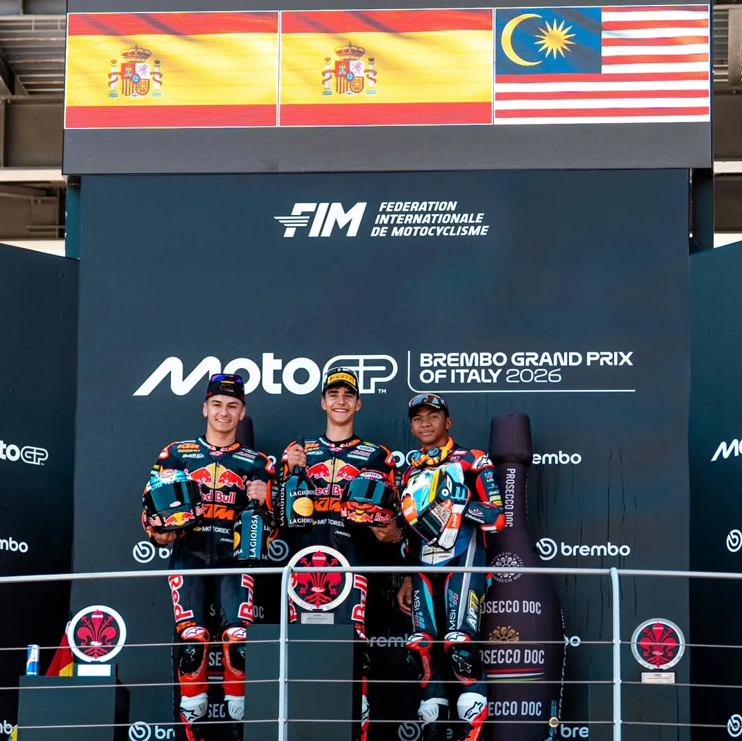 Berusia 18 Tahun, Hakim Danish Tamatkan Kemarau Podium Moto3 & Lakar Sejarah Di Grand Prix Itali!