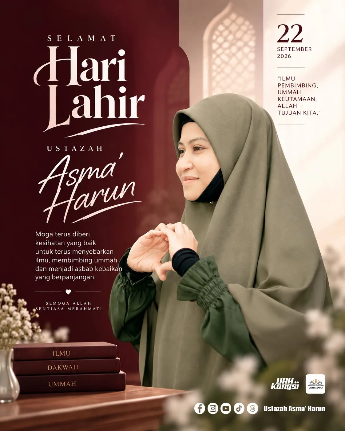 Ustazah Asma Harun Cecah 43 Tahun, Titip Syukur & Sedar Waktu Hidup Makin Berkurang 2 Ustazah Asma Harun